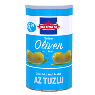 Grüne Oliven (Salzarm)