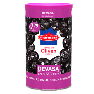 Devasa Whole Black Olives