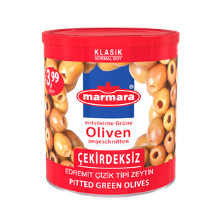 Klasik Green Olives (Scratched, pitted)