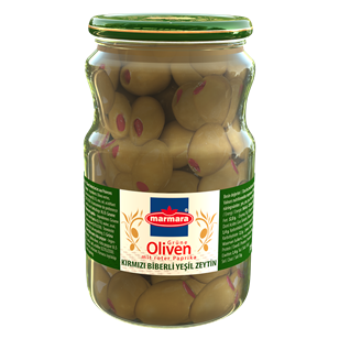Green Olives (with Red Pepper)