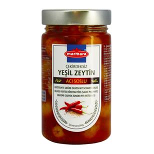 Çekirdeksiz Yeşil Zeytin Acı Soslu